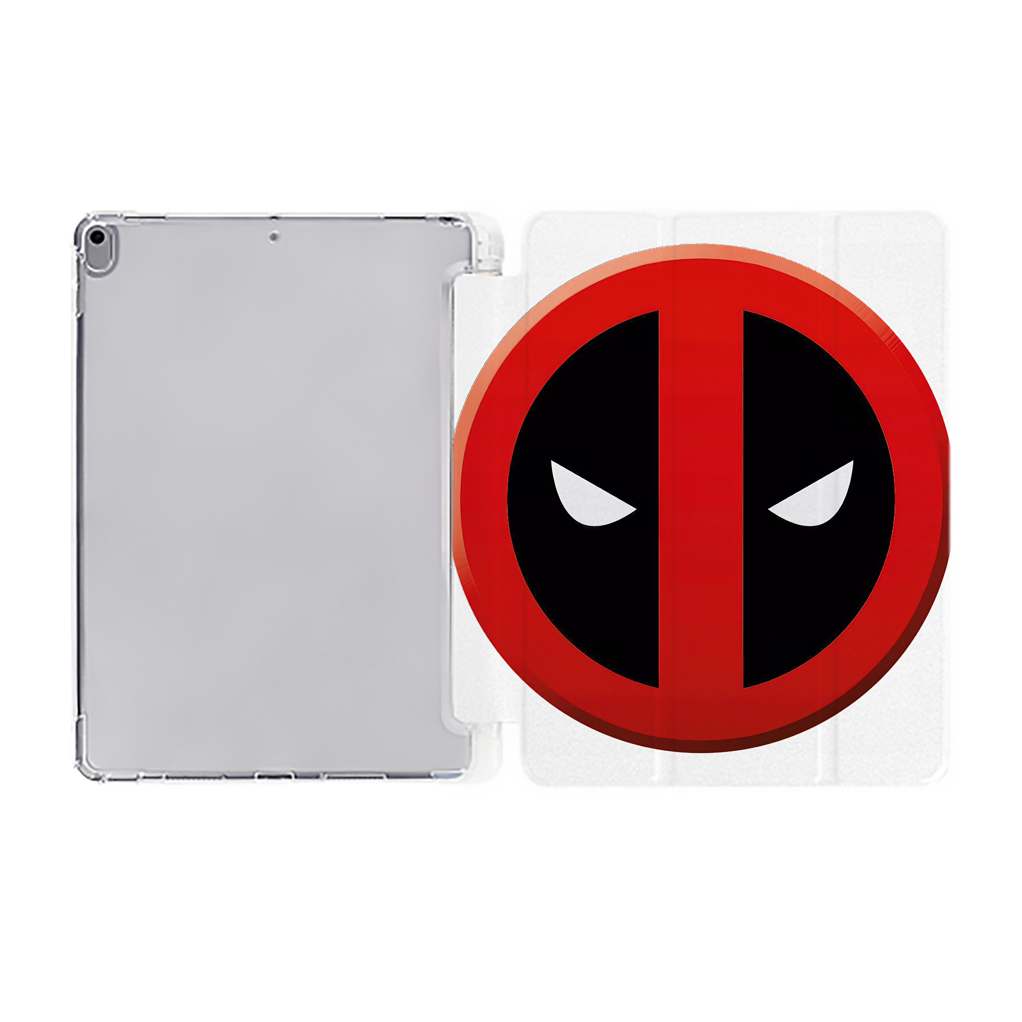 （画像用） Deadpool デッドプール IPad ケース ペン収納付き 三つ折りスタンド PUレザー×シリコン 対応機種9.5/10.5/10.9インチ